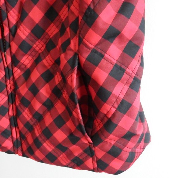 New York & Co. Rev. Buffalo Plaid/Red Vest Sz. PM - Picture 10 of 10